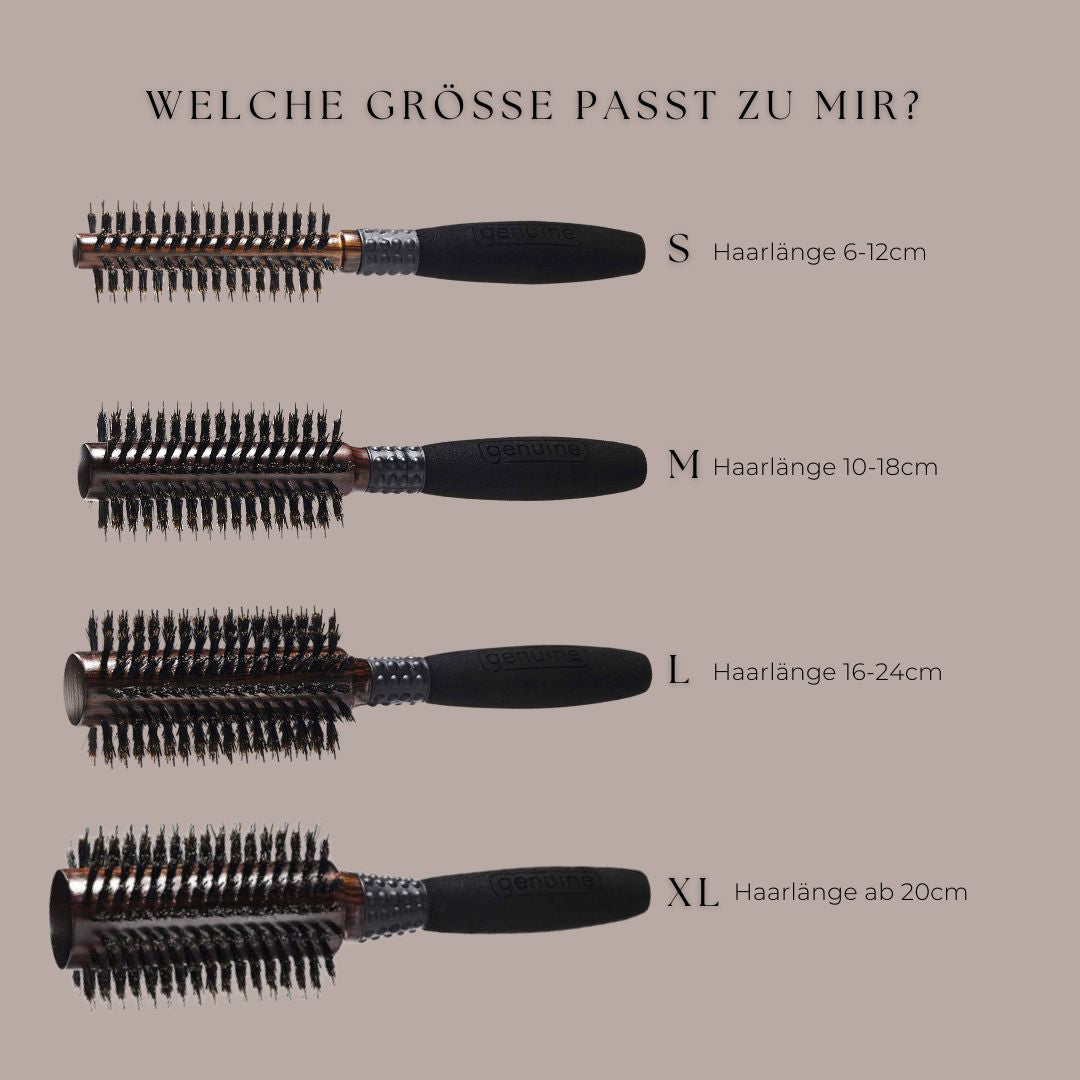 Zonster Mini-Rundbürste Mit Keramik-Griff & Eberborsten – Für Föhnen, Locken, Glätten